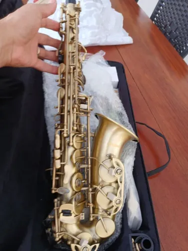 Saxofone alto novo com caser