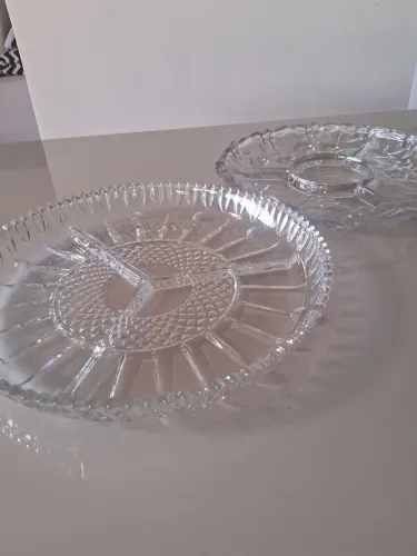 2 Petisqueiras cristal vidro decorativas