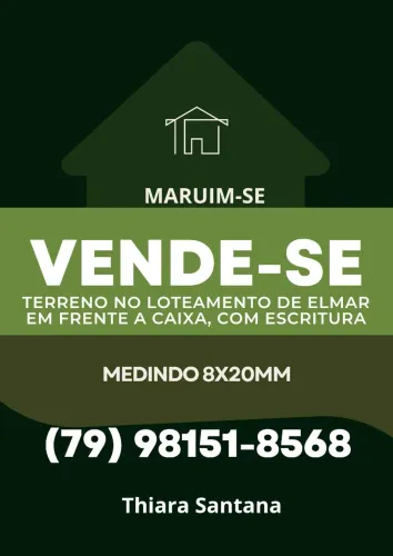 Vendo Terreno com escritura em Maruim-Se 