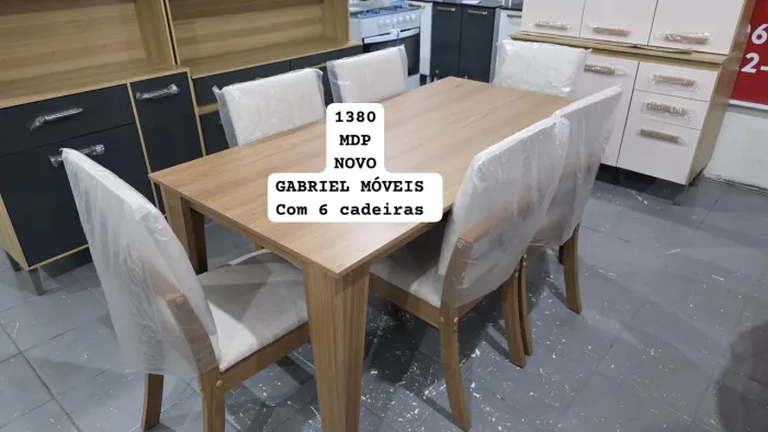 MESA MDP COM 6 CADEIRAS NOVA