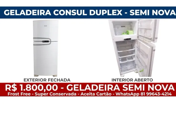 Geladeira semi nova em ótimo estado de conservação e funcionamento