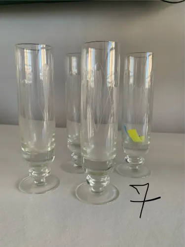 Taças de cristal para champanhe