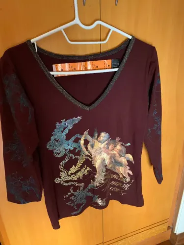 Blusa marrom magas 7/8
