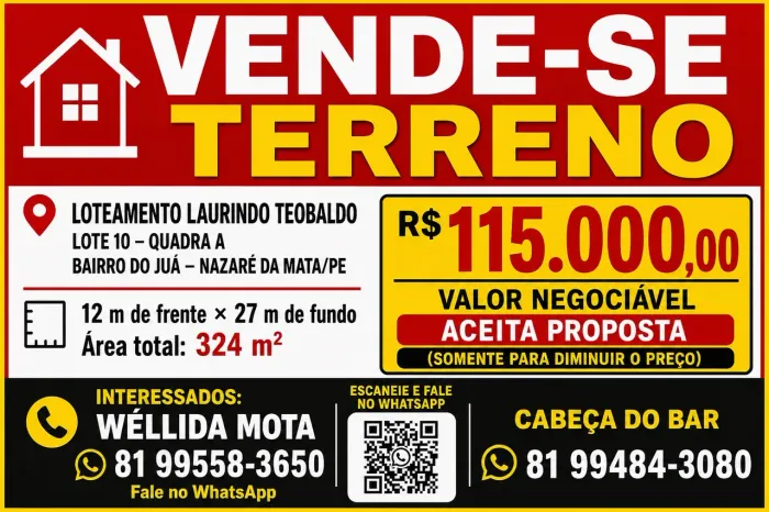 Terreno à venda - ótima localização e documentação em dia