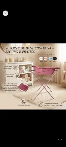 Suporte Banheira Compacto Desmontável Material Resistente 