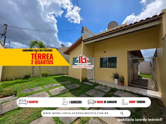 Residencial Villa dos Pássaros - Casa Térrea 2 Quartos com Quintal e Lazer Completo