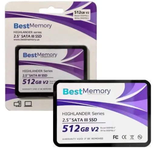 HD SSD 512GB 2.5" SATA III Best Memory Highlander Series Preto