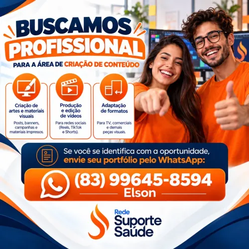 VAGA CRIAÇÃO DE CONTEÚDO