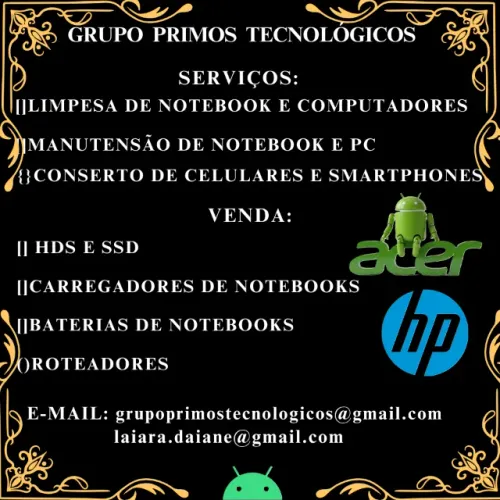 TI - Assistência Técnica em computadores, notebooks e celulares(smartphone) Android 