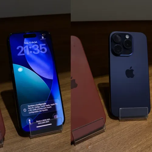 iPhone 15 Pro 128GB azul titânio com nota