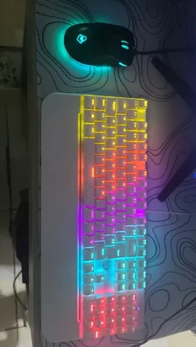 Teclado Fire Phoenix branco e Mouse Lead 2