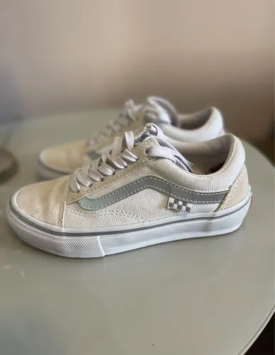  Tênis Vans Original  Nº 34 BR Off White/Cinza - Ótimo Estado