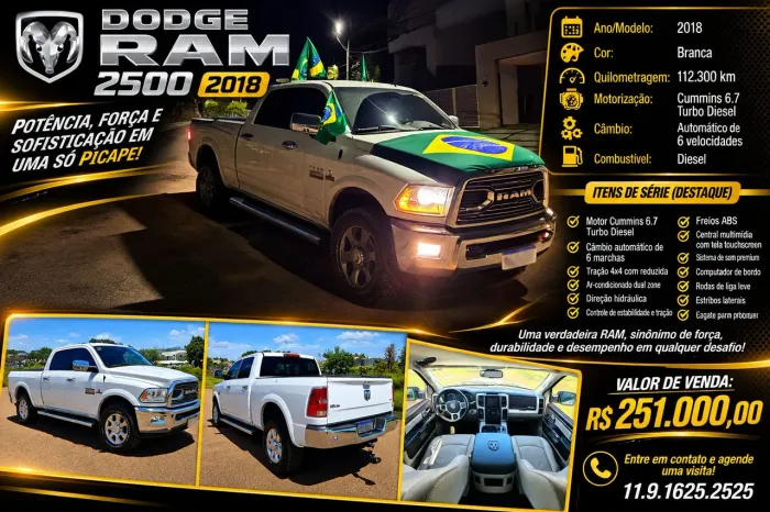 Ram 2500 Laramie 6.7 TDI CD 4X4 Diesel 2018