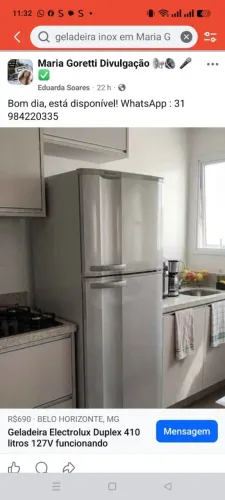 Geladeira Electrolux Duplex 410 litros 127V funcionando