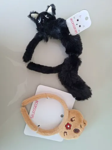 Tiaras de Gatinho e Ursinho