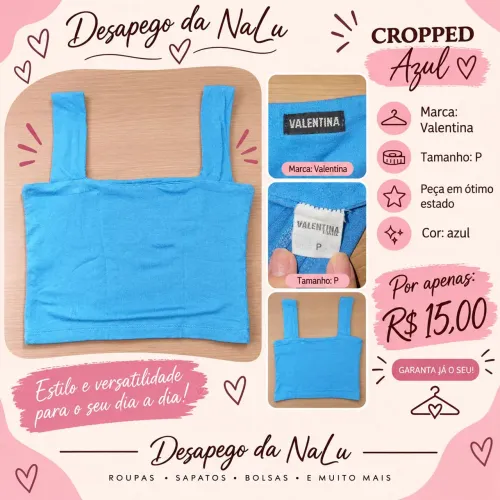Cropped Azul Claro 