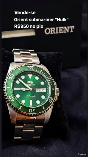 Relógio automático Orient submariner (Hulk)