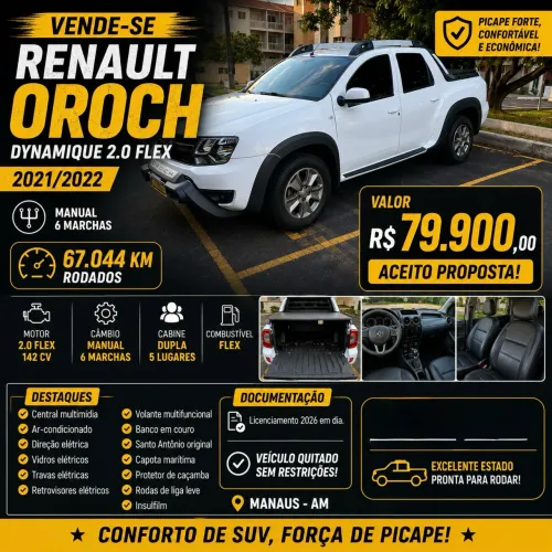 Renault Duster Oroch Dyna. 2.0 Hi-flex 16V Mec. 2022