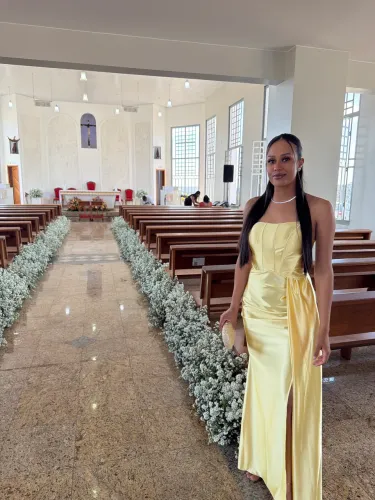 Vestido de Festa ou Madrinha Amarelo