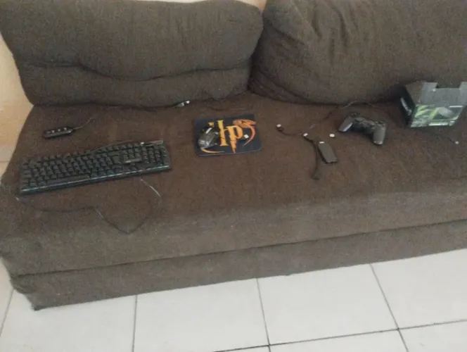 Teclado completo e videogame completo usados pouca vez número para contato *87