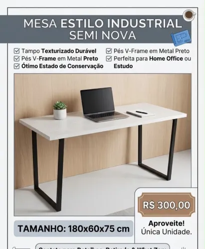 Mesa e cadeira escritório