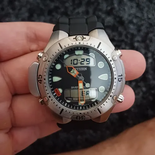 Relógio citizen aqualand jp 1060 sensor off  Relógio super conservado 
