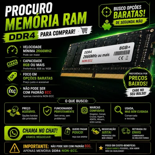 Procuro vendedor de ram