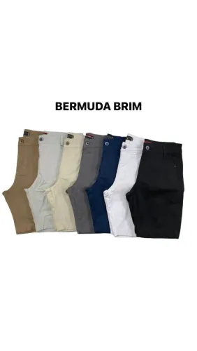 Bermudas brim c/ lycra 