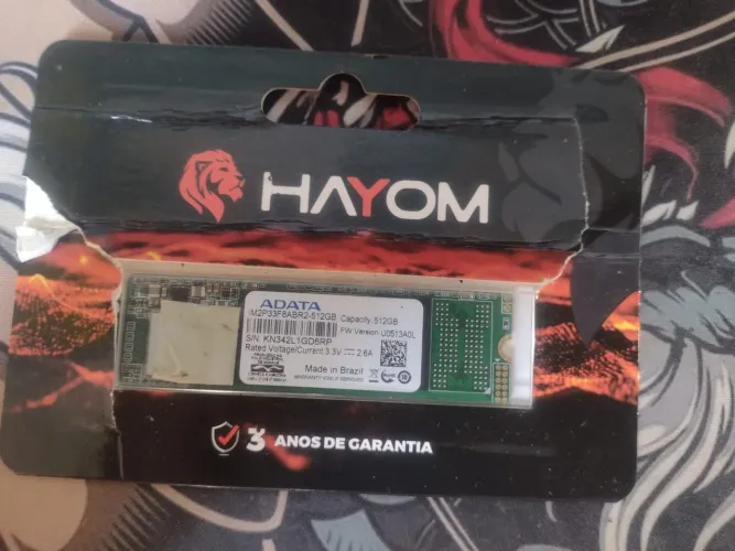 SSD NVMe ADATA 512GB - Funcionando Perfeitamente