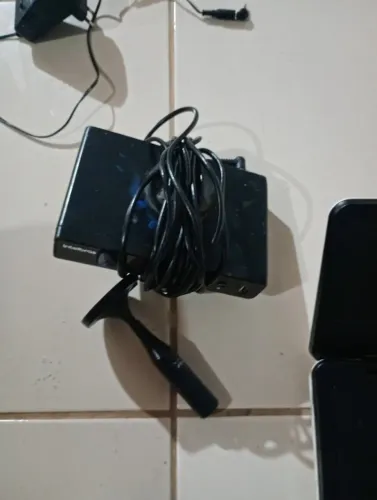 Tv e dvd conversor antena cabos e fonte