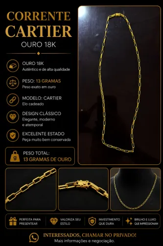 Corrente de ouro 18k - 13 Gramas