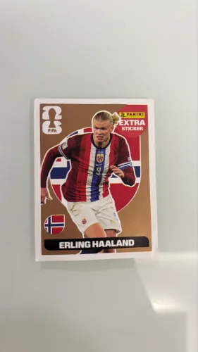 Figurinha Extra Sticker Bronze Erling Haaland Copa 2026 Panini Rara