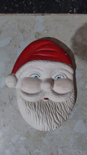 Antigo Papai Noel de Porcelana para parede