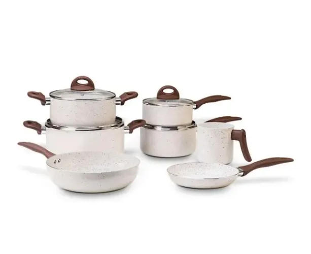 Jogo De Panelas 7 Peças Brinox Ceramic Life Vanilla
