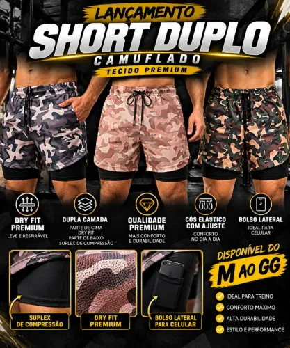Shorts masculinos 2 em 1? ( atacado e varejo).