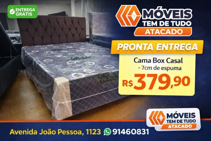 OFERTA RELÂMPAGO! CAMA BOX CASAL COMPLETA POR PREÇO IMPERDÍVEL  APENAS 379,99 