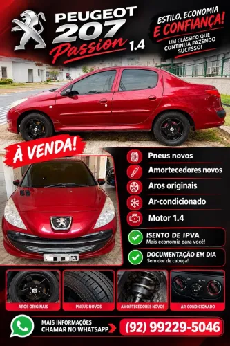 Peugeot 207 Sedan Passion XR 1.4 Flex 8V 4P 2011