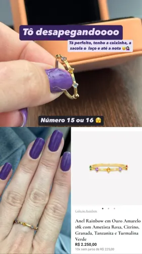 Anel Vivara Ouro 18k