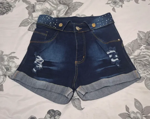 Shorts jeans Pit Bull original seminovo, veste tamanho 40