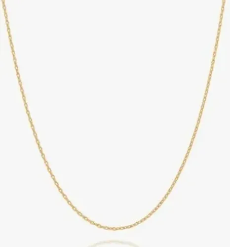 Cordão Rommanel Banhado Ouro Fio Cadeado Fino 42cm 531638