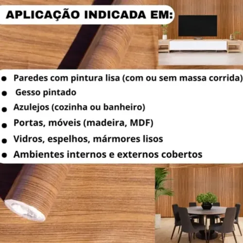 Papel De Parede Vinílico Madeira Escura Cumaru 5 Metros