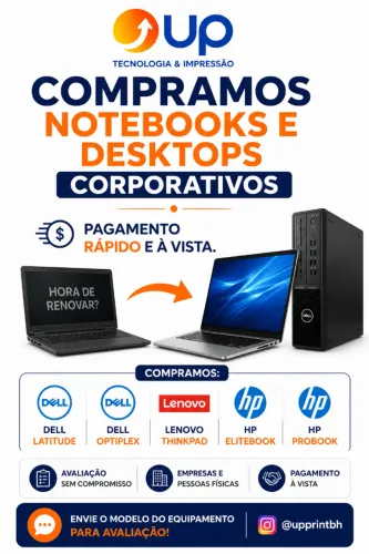 Avaliamos seu Notebook Dell, Lenovo ou HP