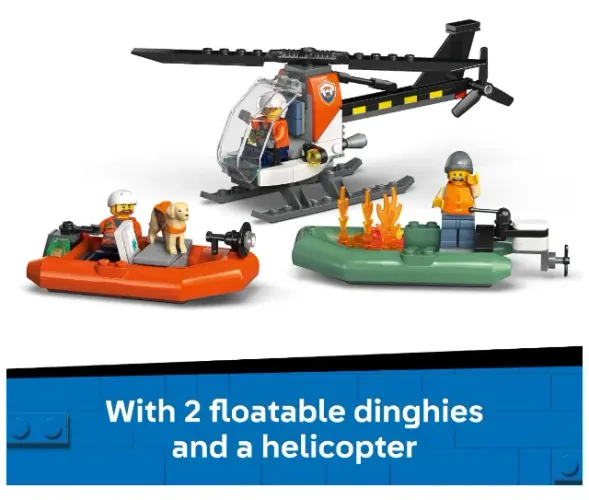 LEGO City Barco e Helicóptero de Resgate da Guarda Costeira, Conjunto 60504