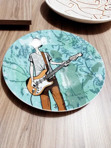 VENDO PRATO DECORATIVO COLEÇÃO SPOLETTO - EDIÇÃO TEMÁTICA GUITARRISTA