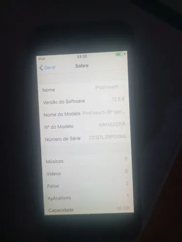 IPOD TOUCH 6 geração 16 GB