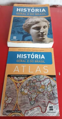 Vendo livro de História, com atlas.