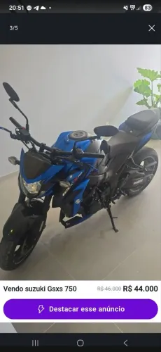 SUZUKI GSX-S 750 ABS 2019/2020 - IMPECÁVEL | APENAS 8.500 KM