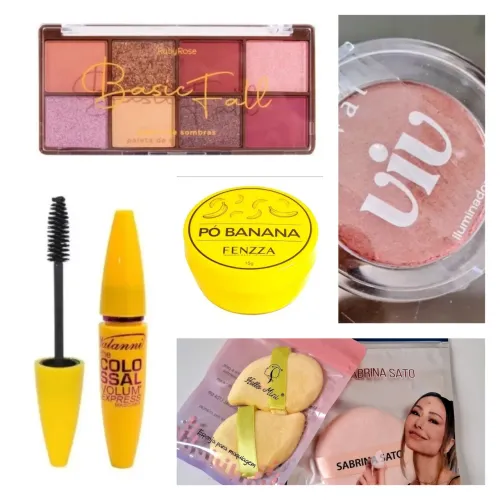 Kit de Maquiagem com 5 itens 