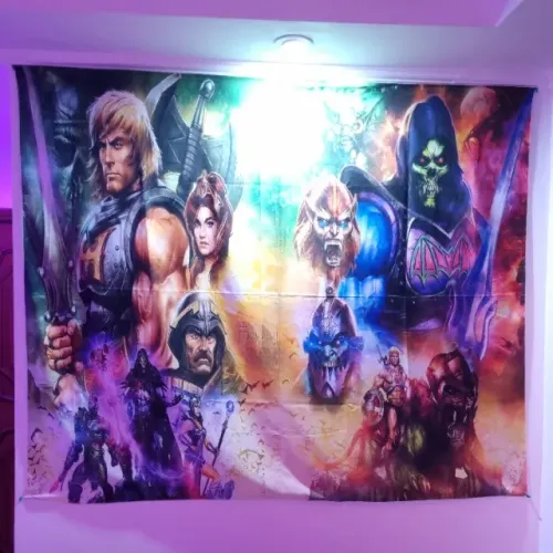 BANDEIRA GIGANTE DO HE-MAN - LINDA MASTERS OF THE UNIVERSE - RARIDADE