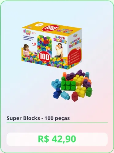 Brinquedo Blocos de lego - 100 peças